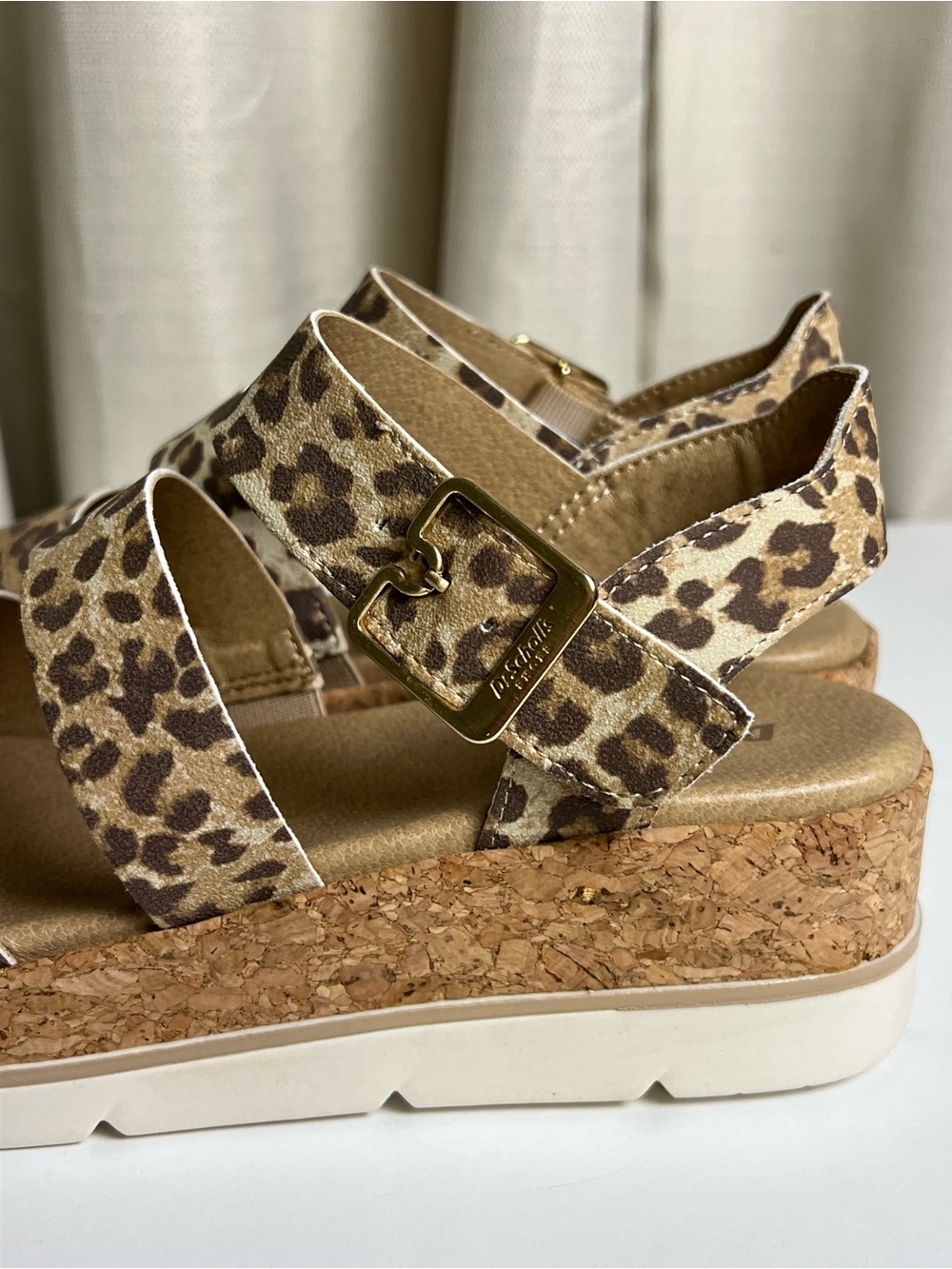 DR. SCHOLL’S Once Twice Leopard Print Platform Cork Sandals-NWOB - Picture 11 of 14